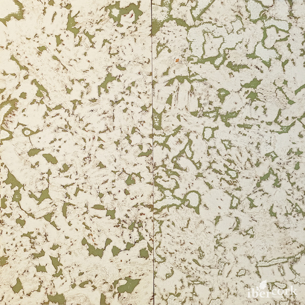 Пробковое настенное покрытие в пластинах EasyCork Крем лима